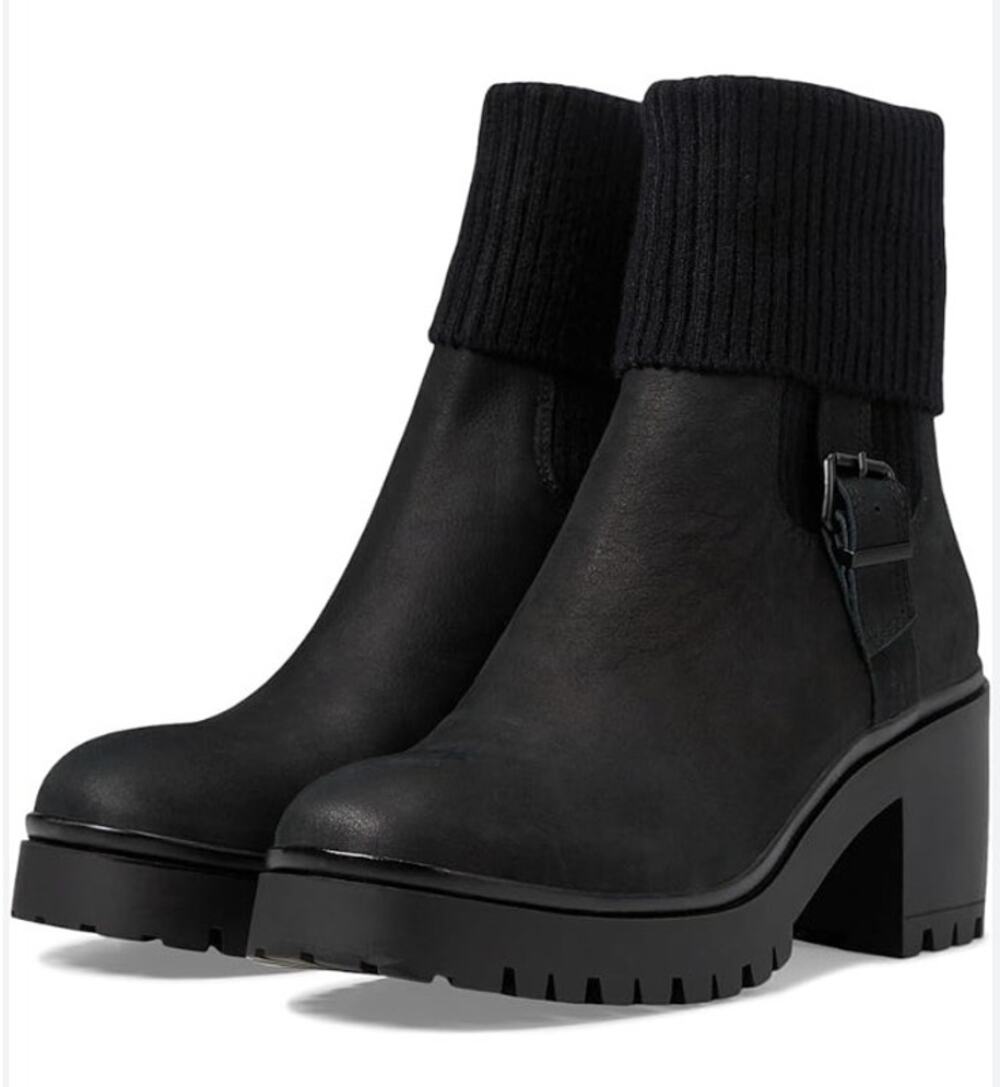 Blondo Roary Waterproof Black Boot Suede Size 9.5 NWT Pull On Side Buckle Detail